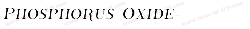 Phosphorus Oxide字体转换